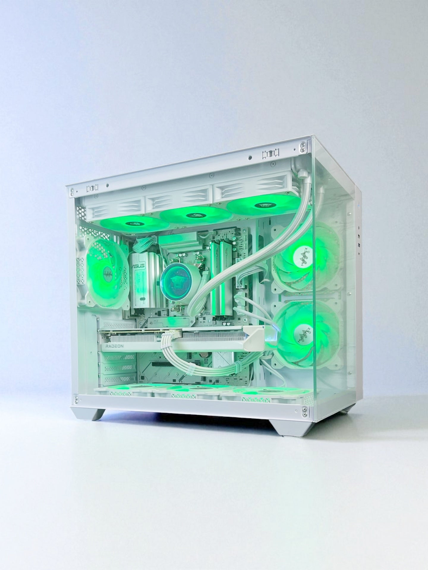 Liquid Cooled AMD RX 9060 XT 16GB Ryzen 5 8400F 16GB DDR5 1 TB M.2 Gaming PC)