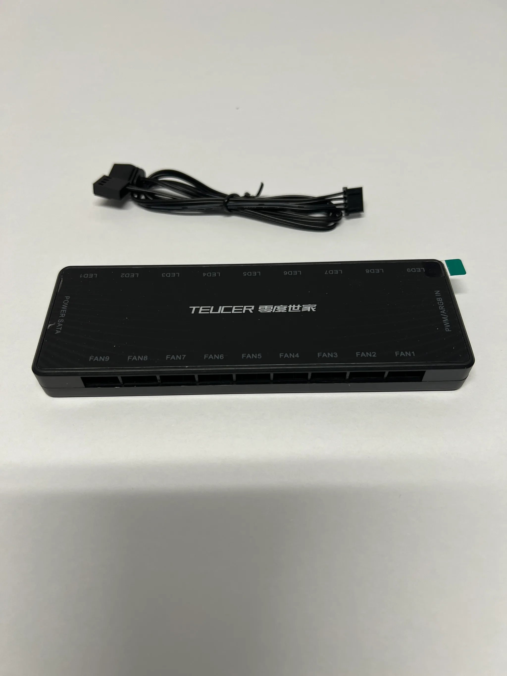 Teucer LD-1T9 9 Port PWM & ARGB Fan Hub 4 Pin PWM 3 Pin Addressable ARGB Adapter