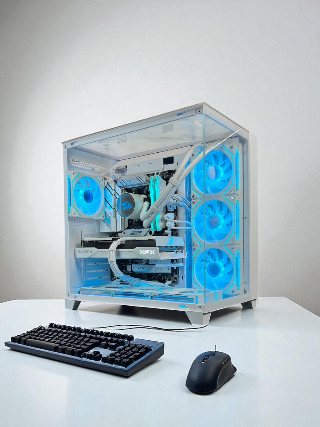 Liquid Cooled AMD RX 9060 XT 16GB Ryzen 5 8400F 16GB DDR5 1 TB M.2 Gaming PC