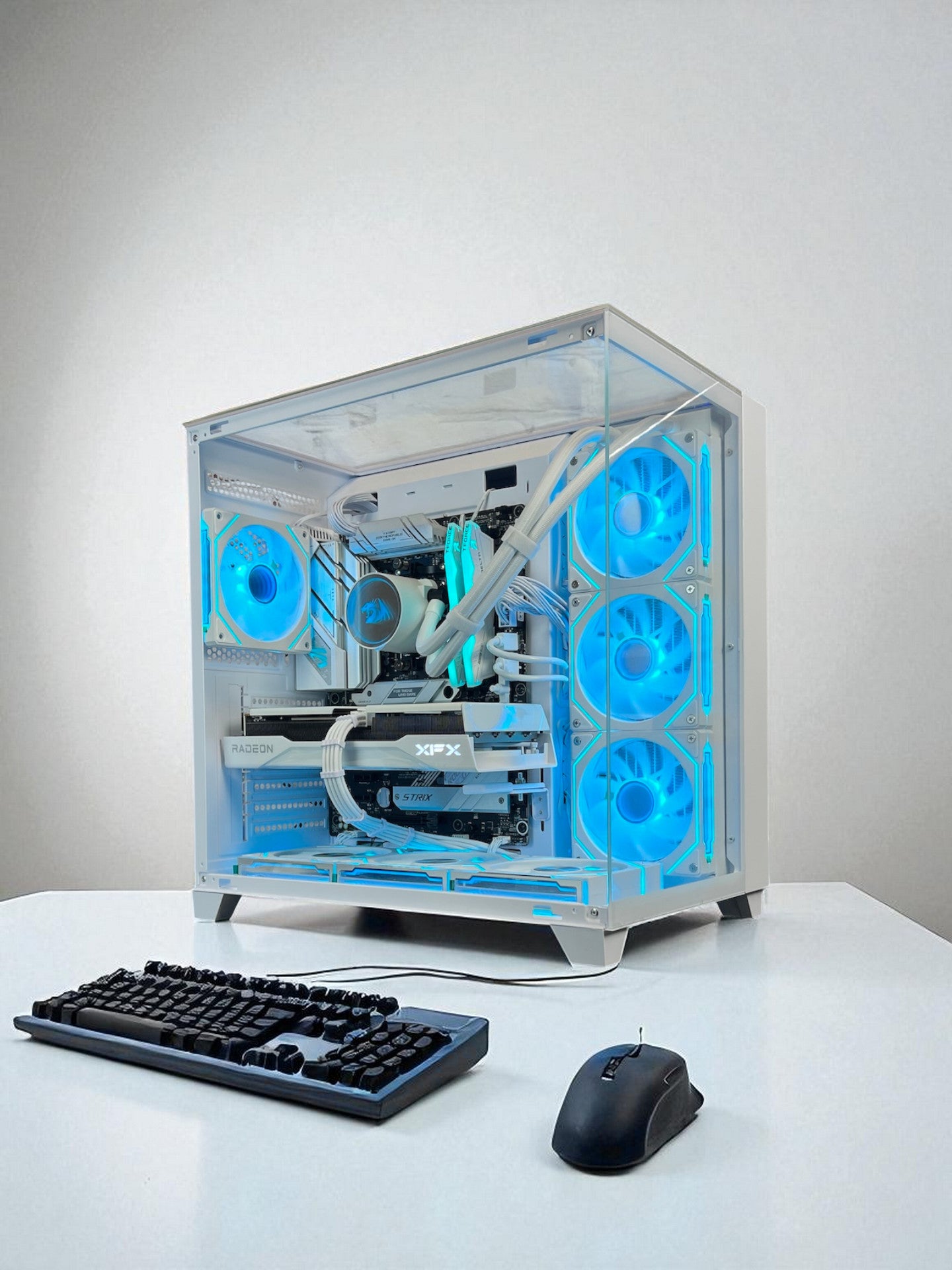 Liquid Cooled AMD RX 9060 XT 16GB Ryzen 5 8400F 16GB DDR5 1 TB M.2 Gaming PC