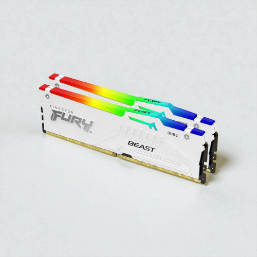 Kingston FURY Beast White RGB 64GB (2x32GB) 6000MT/s CL36 DDR5 EXPO DIMM |